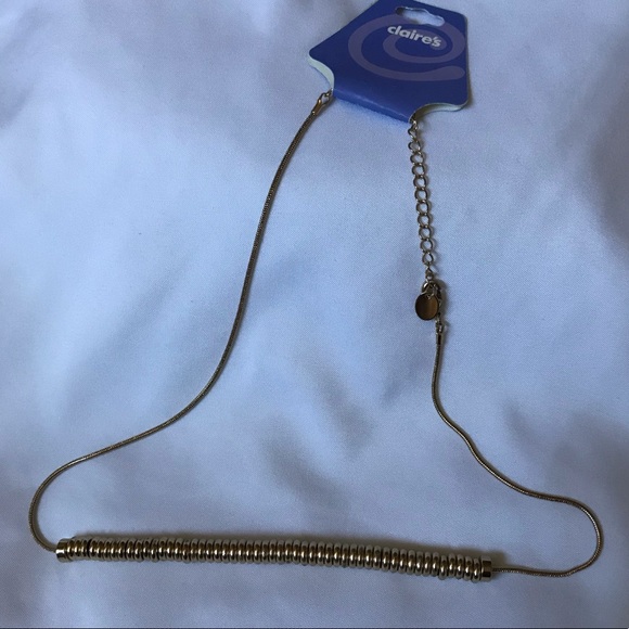 Claire’s Golden Boho Coastal Ring Stacked Necklace - Picture 5 of 5